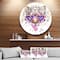 Designart - Funny Leopard with Heart Glasses' Disc Oversized Animal Wall Art